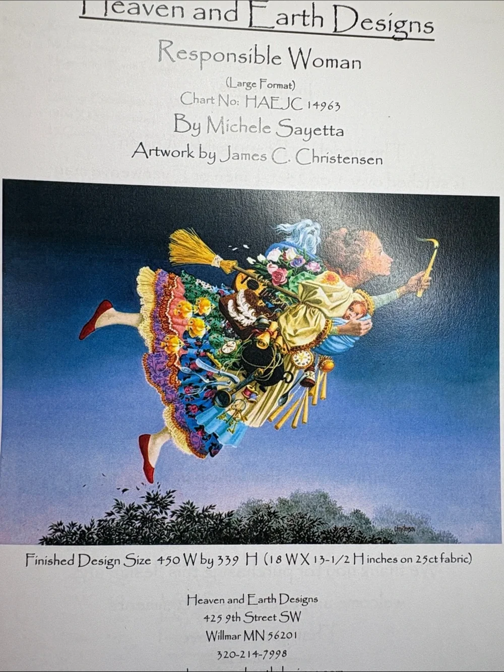 Heaven and Earth Designs, 2 CrossStitch Charts: Colorful Past, Responsible Woman